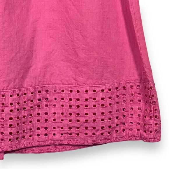 Susan Graver Tunic Blouse Women‎ Size M Pink Raglan 3/4 Sleeve Button-Front - Picture 12 of 13